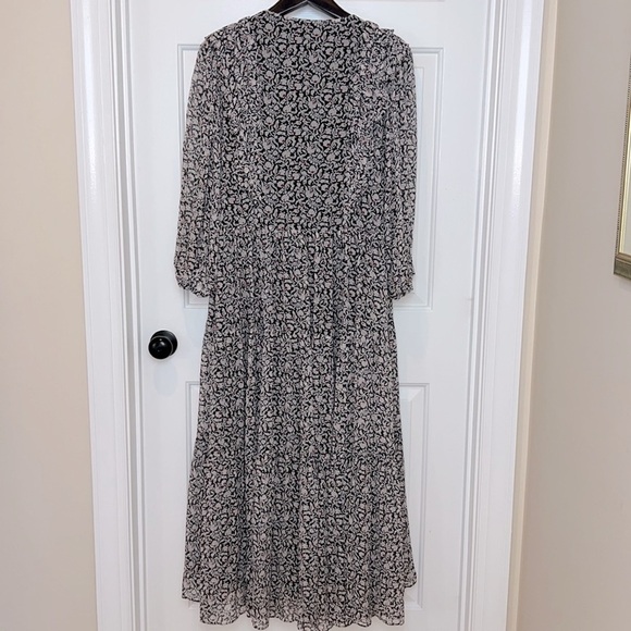 Joie Tobey Dress Boho Midi Floral Ruffle Size Large Black, White, Red NWOT - Picture 11 of 16